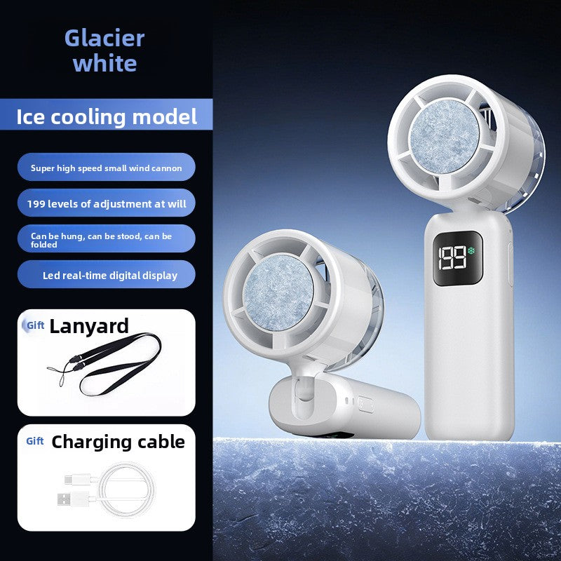Portable Rechargeable Ice Cooling Fan