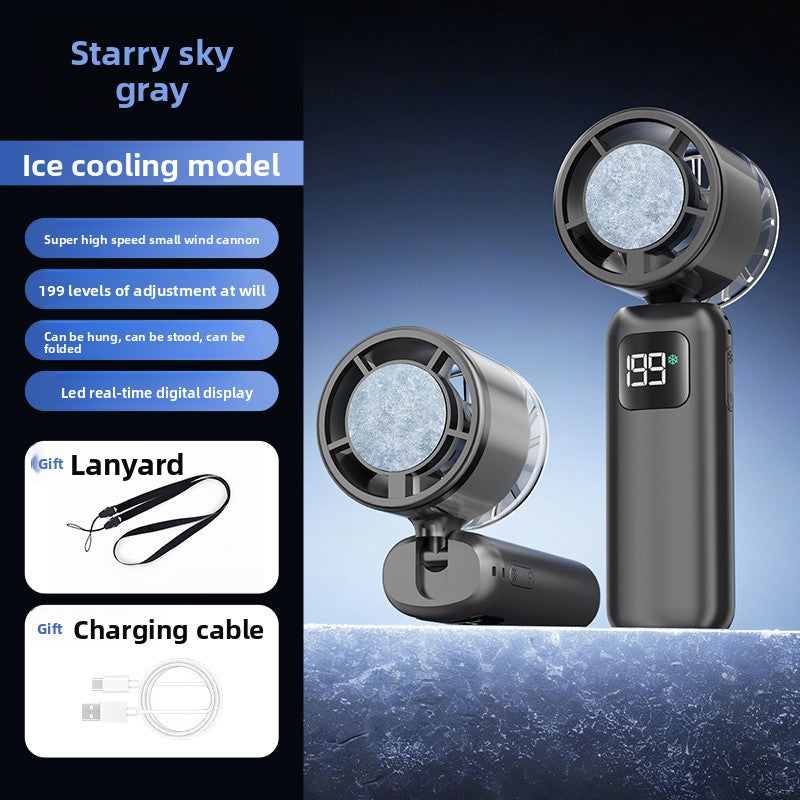 Portable Rechargeable Ice Cooling Fan