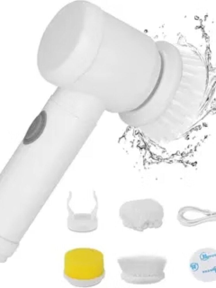 Electric Cleaning Brush with Multiple Heads