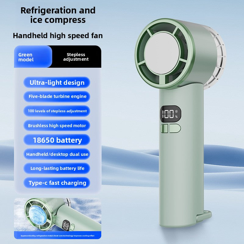 Portable Rechargeable Ice Cooling Fan