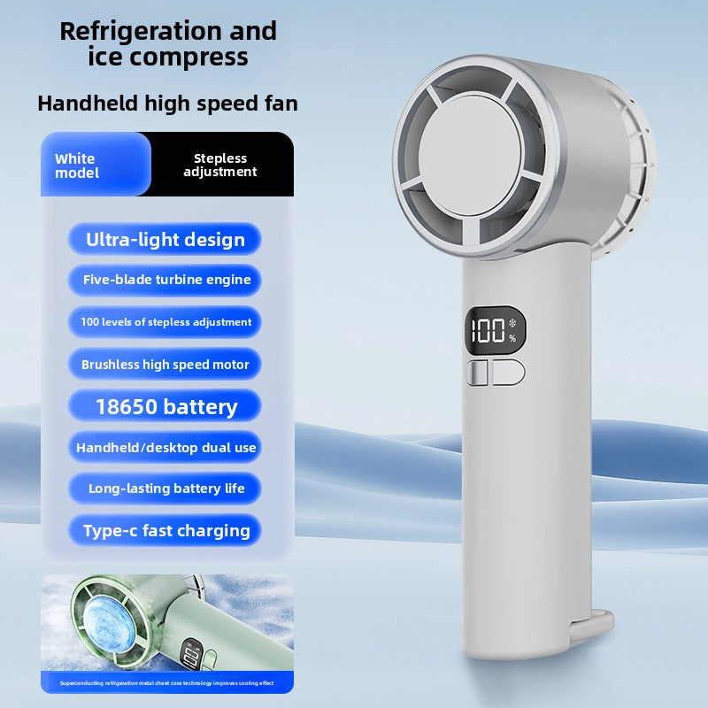 Portable Rechargeable Ice Cooling Fan