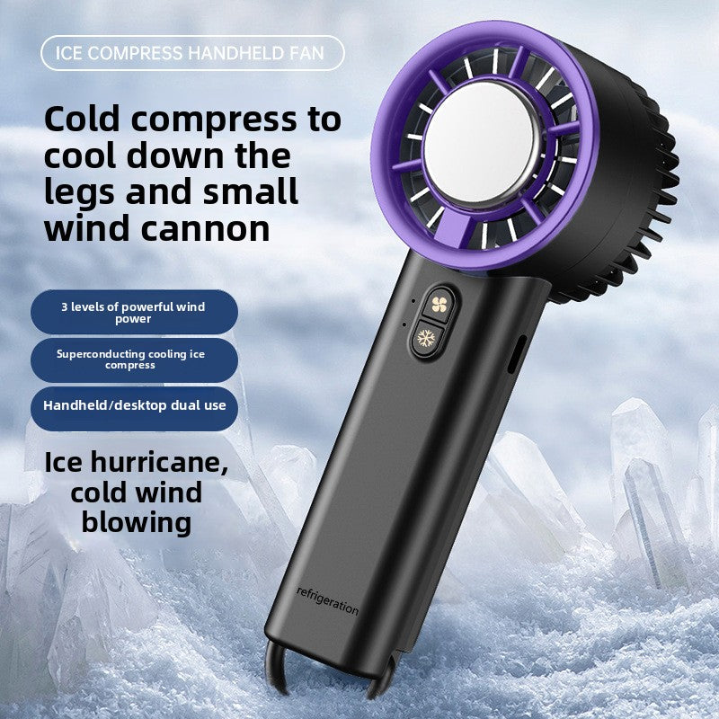 Portable Rechargeable Ice Cooling Fan
